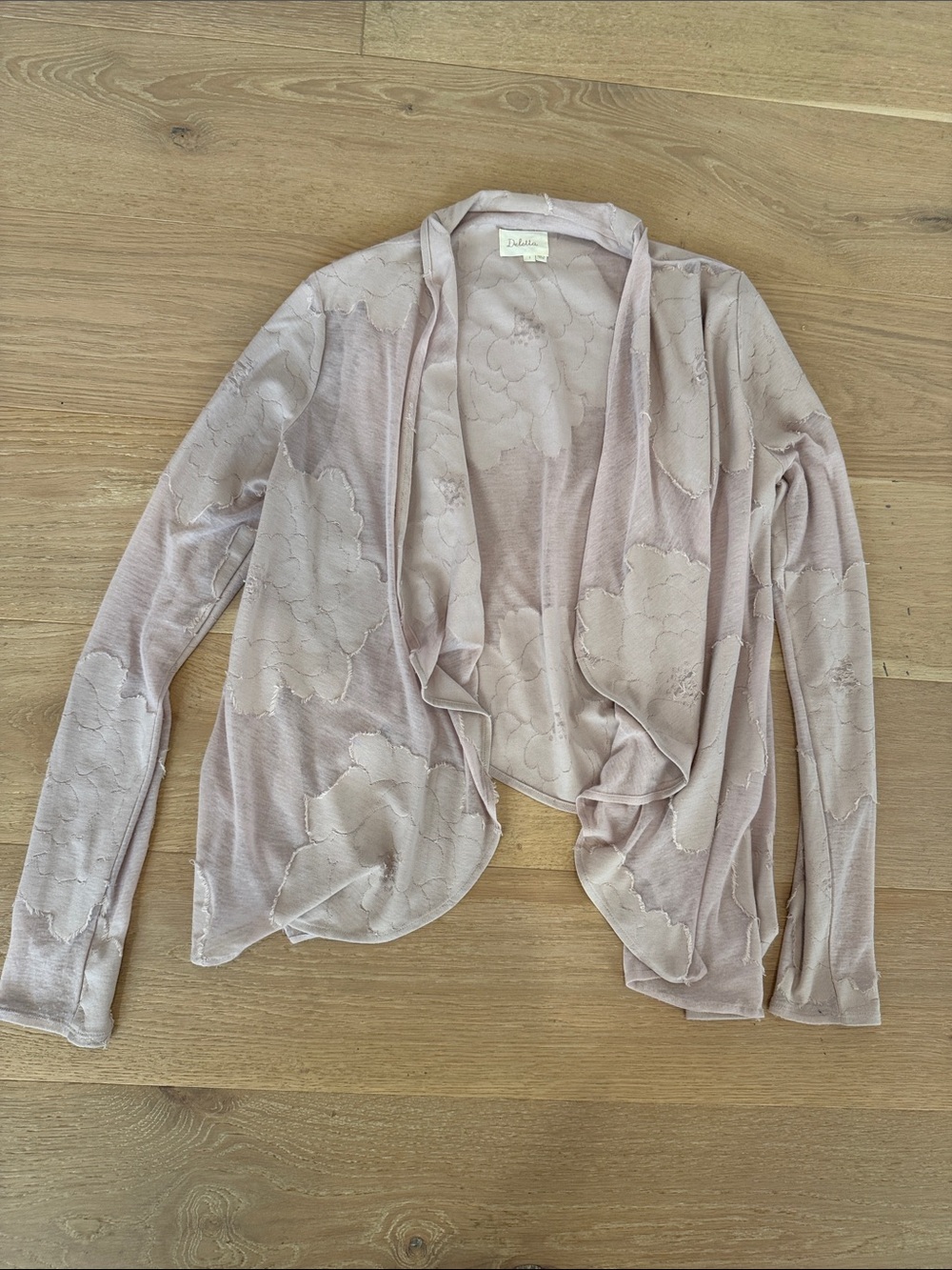 Anthropologie Deletta Draped Floral Jacquard Women’s Cardigan - size s